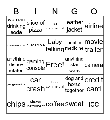 superbowl 53! Bingo Card