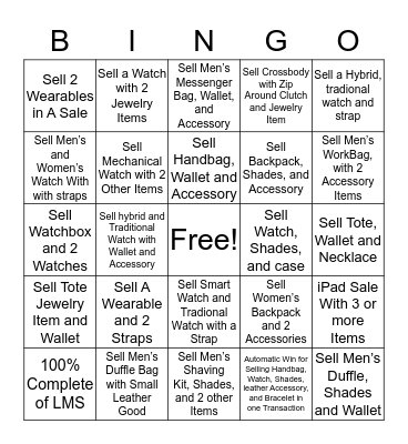 Building Your Sale Bingo Card