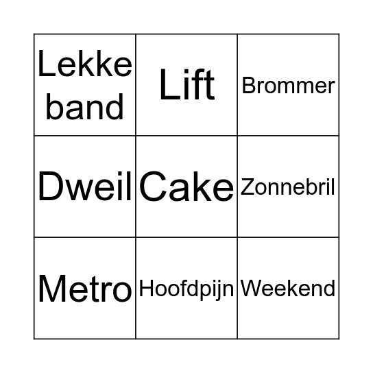Bingo Card