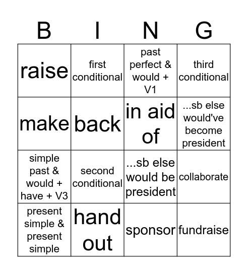 yo yo yo Bingo Card