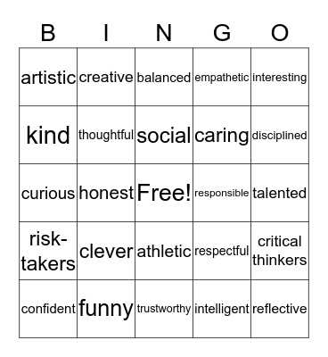 Seneca Valley Students are: Bingo Card
