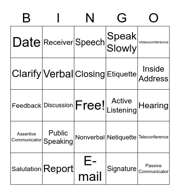 Careers-Chapter 9 Bingo Card