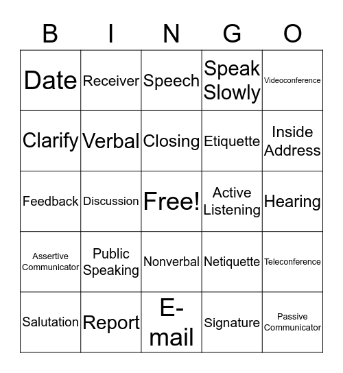 Careers-Chapter 9 Bingo Card