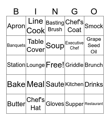 F&B Month Bingo Card