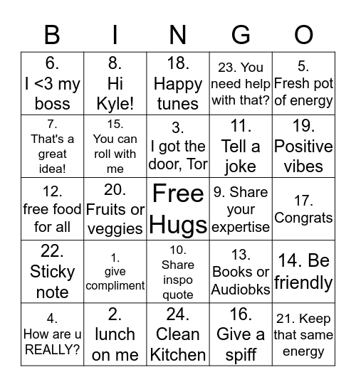 220 SHINE ON EM KINDNESS CHALLENGE Bingo Card