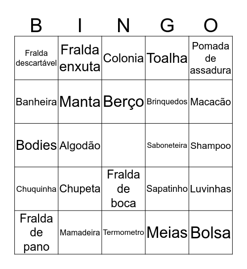 Bingo do Vinícius  Bingo Card