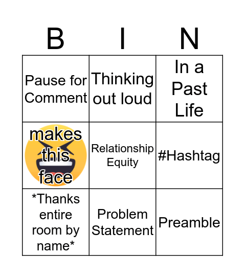 Buzzword Bingo Card