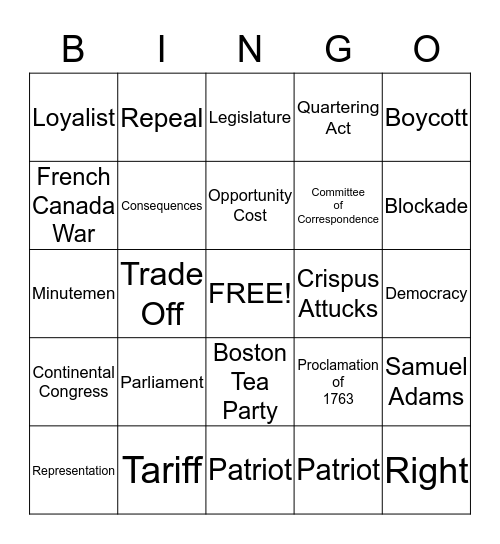 Bingo Card