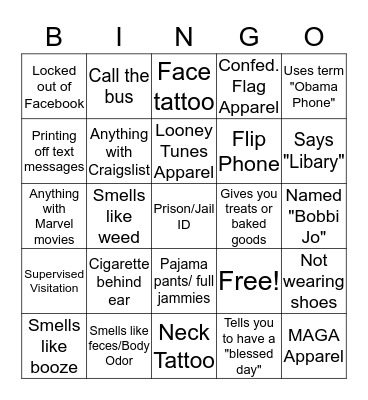 DeplorINGO Bingo Card