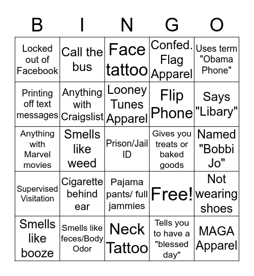 DeplorINGO Bingo Card