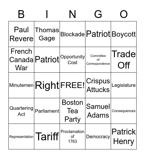 Bingo Card