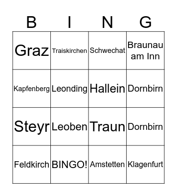 Bingo Card