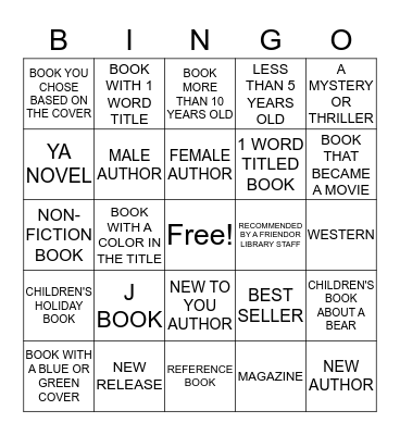 READ INTO SPRING Bingo Card