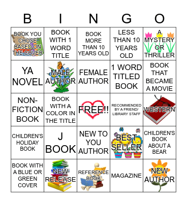 READ INTO SPRING Bingo Card