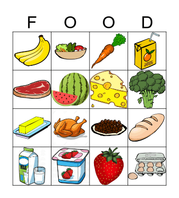 Food Pyramid Bingo! Bingo Card