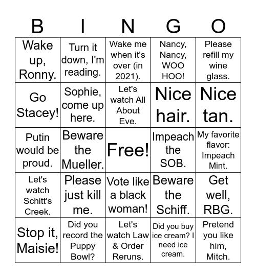 Messling-Hertz SOTU Bingo Card