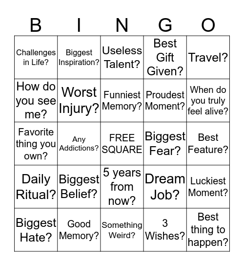 LIFE SKILLS BINGO (1) Bingo Card