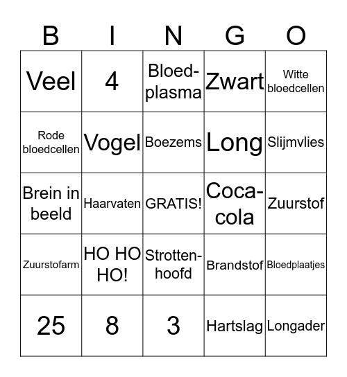 M&N eindejaar bingo! Bingo Card