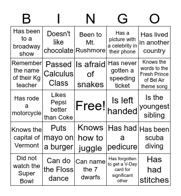 Bingo Card
