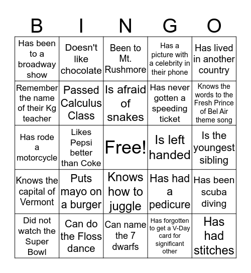 Bingo Card