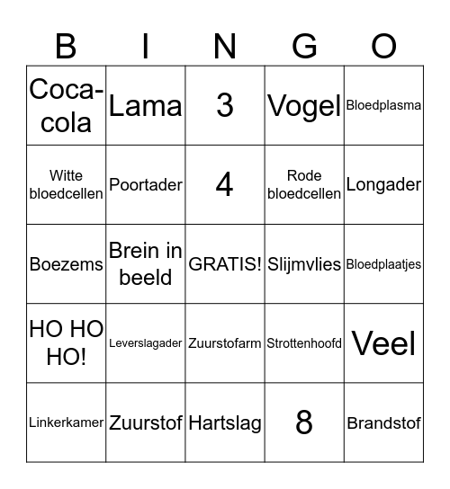 M&N eindejaar bingo! Bingo Card