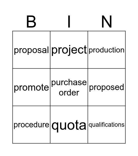 Bingo Card