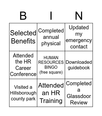 HR Bingo Card