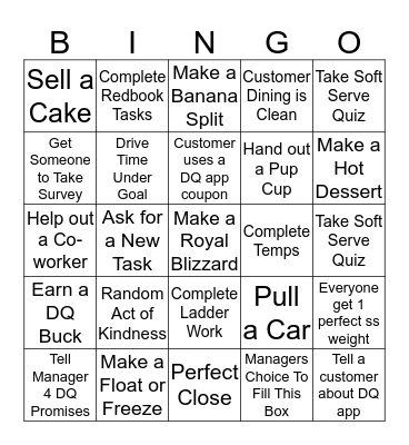 Soft Serve Team Bingo Card