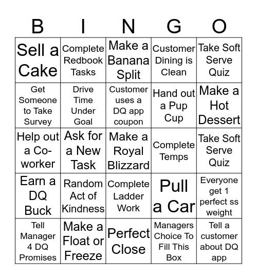 Soft Serve Team Bingo Card