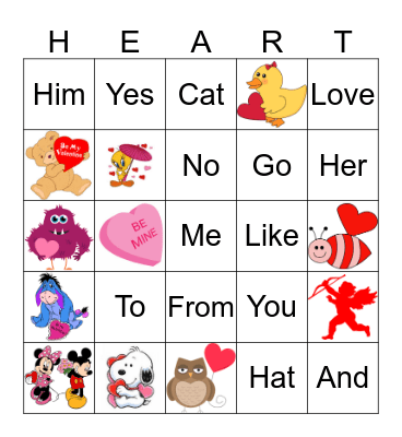 Valentines Day Bingo  Bingo Card