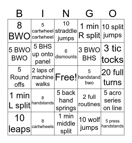 BEAM Bingo Card