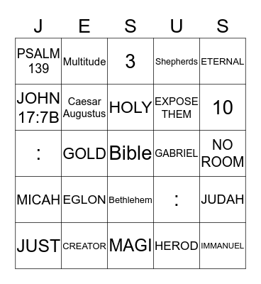 THE REASON FOR THE SEASON IS Bingo Card