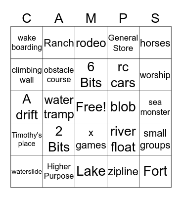 Lone Tree  Bingo Card