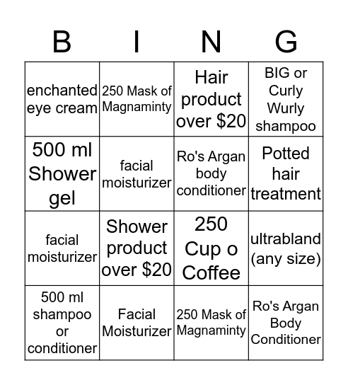 AUR bingo! Bingo Card