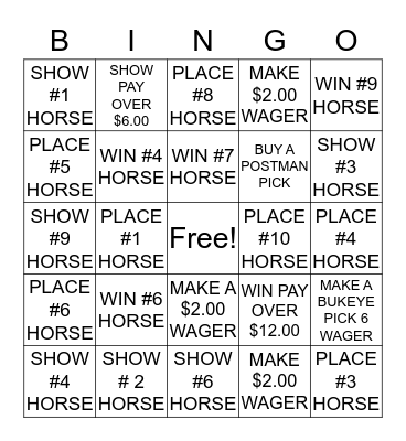 MAHONING VALLEY BINGO Card