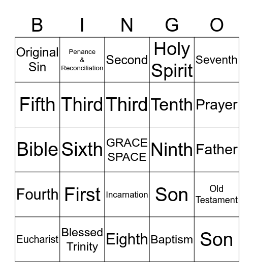 God Loves ME! Bingo Card
