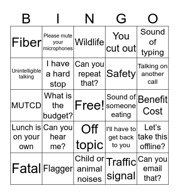 TE Bingo Card