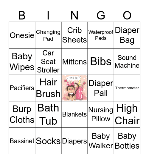 Baby Bingo Card