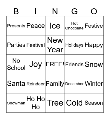 Winter Festival BINGO! Bingo Card