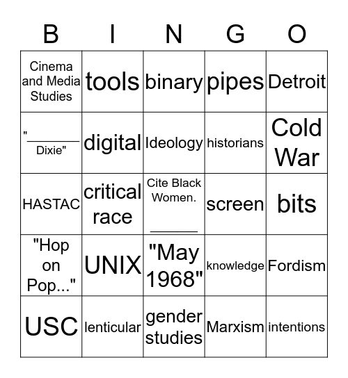 McPherson Card #2 Bingo Card