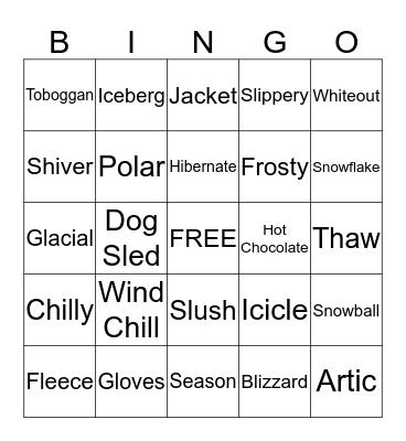 WINTER  Bingo Card