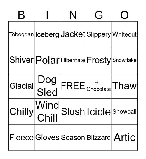 WINTER  Bingo Card