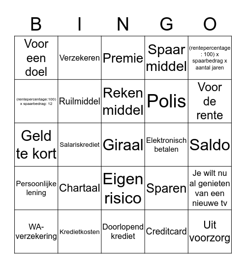 Bingo hfd 3 Bingo Card