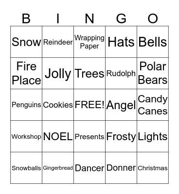 Christmas Bingo Card