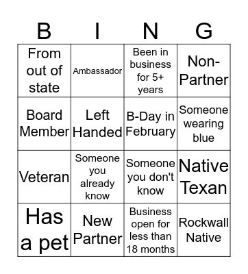Bingo Card