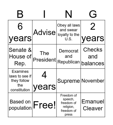 Hiset Social Studies Bingo Card