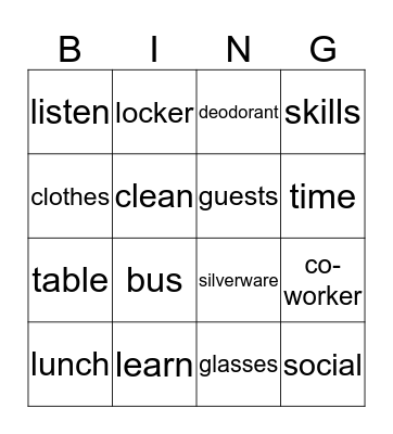 Work Bingo Card