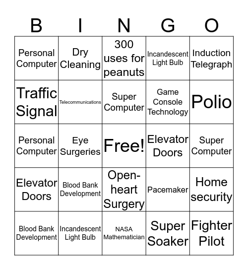 Celebrating African American Contributors Bingo Card