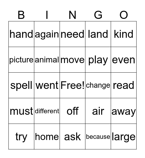MCW 15 & 16 Bingo Card