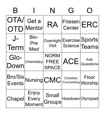 HU BINGO Card